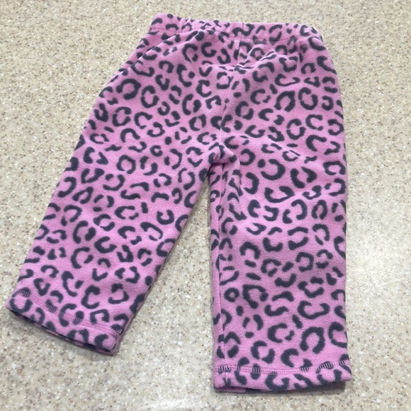 Cuddle Bear 18 month pink leopard fleece pants - Picture 3 of 3